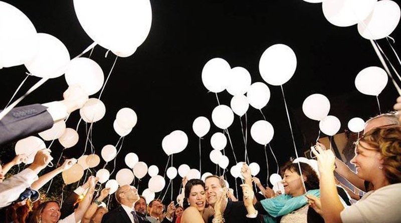 шарики со светодиодами на свадьбу